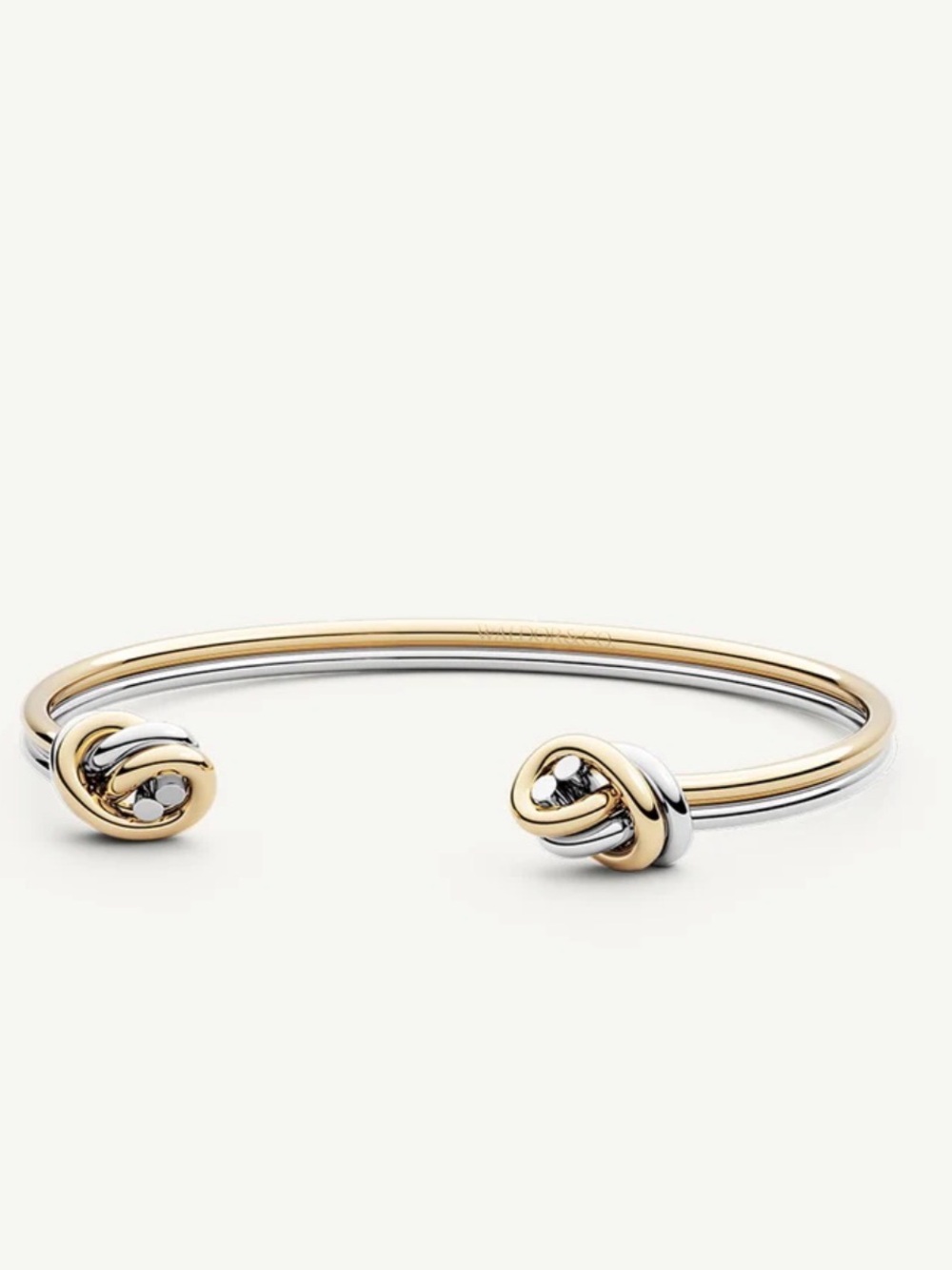Waldor & Co Dual Knot Twin Bangle- Gold & Silve